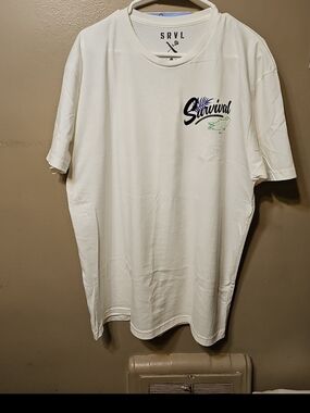 Survival Men's Off-White Short Sleeve Graphic Tee